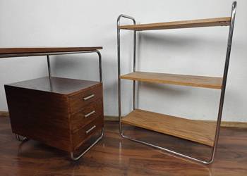 Regał pomocnik w stylu Bauhaus Dąb Chrom
Półki dębowe