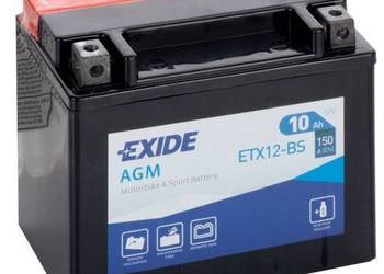 Akumulator etx12-bs12V 10Ah 150A Exide L+