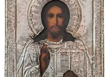 Ikona Jezus Chrystus Pantokrator, srebro, 0258