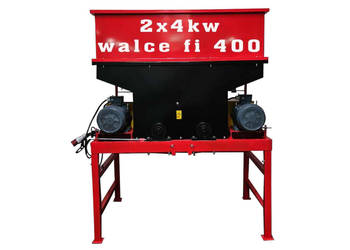 Gniotownik dwusilnikowy silnik na ramie 2x 4kW Masz-Rol zgniatacz ziarna