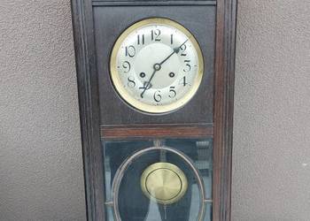 Stary zegar ścienny gabinetowy PHS 1924r ładny sprawny film gongu F035