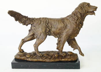 Golden Retriever Duża figura PSA pies figura z brązu rzeźba Golden Retriever Duża figura PSA pies figura z brązu rzeźba