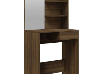 Toaletka z lustrem brązowy dąb 745x40x141 cm WM-820492