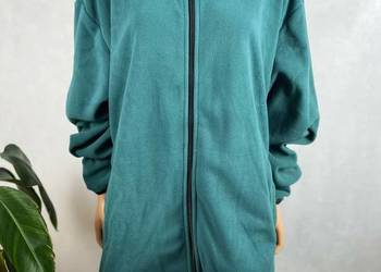 Zielony polar wiosenny przejściowy ciepły na zamek plus size Bonprix 68 70