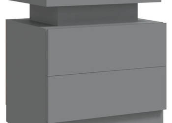 Szafka nocna szara 45x35x52 cm materiał drewnopochodny WM-326851