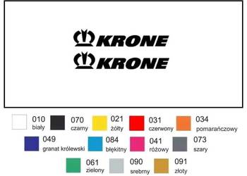 Naklejka wlepka KRONE 49 cm - 2 szt Zamiennik