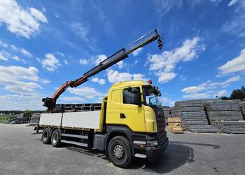 Scania R z HDS 3 osie 6x4 budowlana budowlanka dżwig żuraw