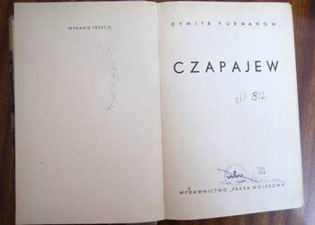 Dymitr Furmanow - Czapajew - 1949