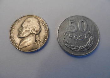 moneta USA 1964 r 25 zł moneta POLSKA 1985 r 10 zł