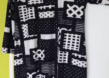 XL/XXL(50/52) Czarno-biała ołówkowa sukienka jak nowa Butik
