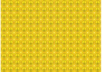 Naklejka uziemienie żółte rozdzielnice kwadraty 165szt 10mm