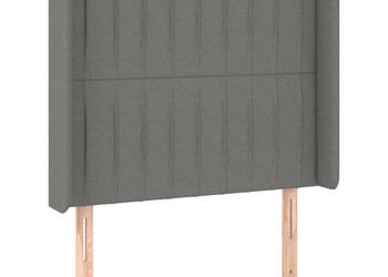Zagłówek do łóżka z LED ciemnoszary 83x16x118/128 cm tkanina WM-3124261