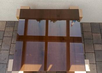 Ława stolik  MASYWNA blat szkło