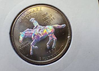 Stare monety 1/4 dolar 1999 Delaware USA hologram