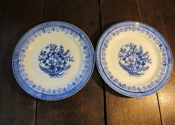 Talerze deserowe Villeroy Boch Dresden kobaltowe kwiaty 2szt
