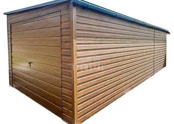 Garaż Blaszany 3,5x8m + Wiata 1m - Brama Uchylna - Drzwi - Rynny TS697