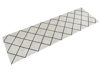 Dywanik kuchenny wzór w kwadraty 60x180 cm aksamit WM-136568