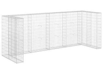 Gabionowa osłona do koszy na śmieci, stal, 320x100x120 cm（SKU145614）