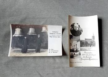 Dwa zdjecia: konsekracja dzwonów i jubileusz kanonika. Stawiszyn 1938 r.