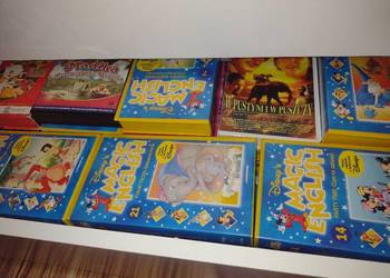 Sprzedam kasety VHS filmy, bajki, nauka jezyka angielskiego