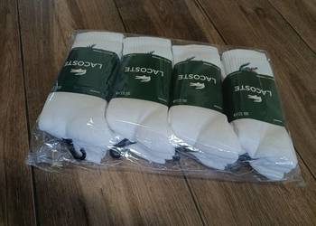 Skarpety męskie Lacoste classic - białe 12-pak, rozmiar L