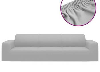 vidaXL Elastyczny pokrowiec na sofę 4-osobową, szary(SKU:332943)