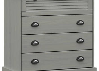 Komoda VIGO szara 80x40x76 cm lite drewno sosnowe WM-353162