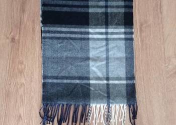 Szalik męski LANCERTO w kratę z wełną