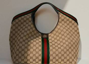 Torba plażowa siatka podróżna Gucci Giglio od ręki