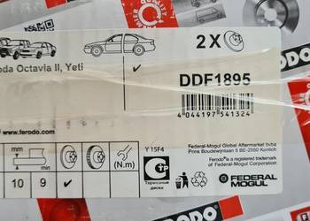 Tarcze hamulcowe ferodo DDF1895 TYL