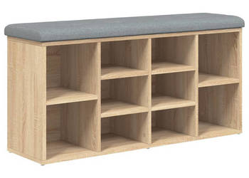 Ławka na buty dąb sonoma 102x32x50cm materiał drewnopochodny WM-835112