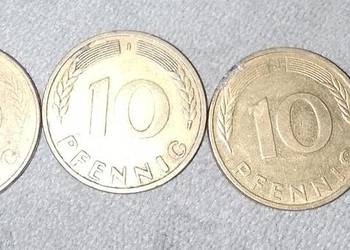 Niemieckie monety 10 i 5 Pfennig różne roczniki