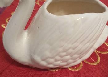 Łabędź ceramiczny z PRL-u