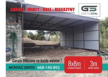 Garaż blaszany JEDNOSPADOWY - Wiata - Zadaszenie - Garaże - GRZYWSTAL