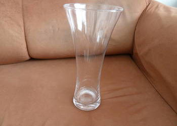 duży, wysoki Wazon z grubego szkła, wysokość 35 cm