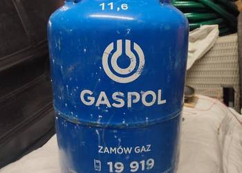 Pusta butla gazowa propan 11kg + zestaw przyłączeniowy.