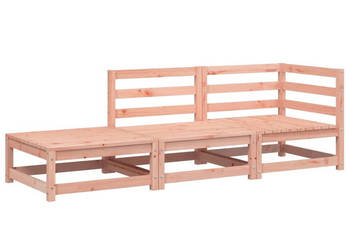 Sofa ogrodowa z podnóżkiem 2-osobowa lite drewno daglezjowe WM-837975