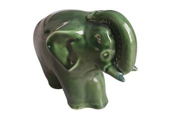 Stara figurka słonia słoń porcelana zielony antyk Stara figurka słonia słoń porcelana zielony antyk