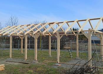 Konstrukcja, szkielet wiaty, altany 6m x 4m