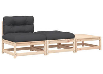 Ogrodowa sofa bez podłokietników z poduszkami i podnóżkami WM-838141