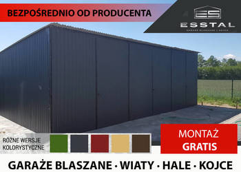 Garaż Blaszany Jednospadowy Garaże Blaszane | Wiata | Hala | - ESSTAL-