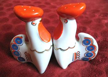 Sól i pieprz - kogutki - 11 x 7 x 5,5 cm Solniczka i pieprzniczka Wołyń-Poł