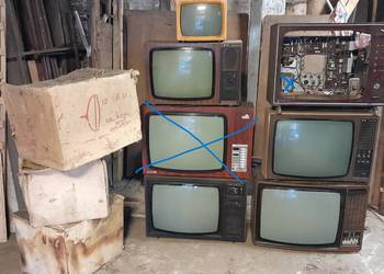 Stare telewizory kineskopy zabytek retro vintage