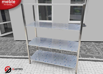 Regał gastronomiczny spawany – 4 półki – 1300x600x1800 mm