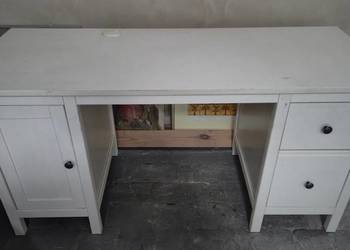 Biurko IKEA Hemnes z nadstawką białe, duże