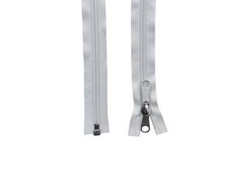 Zamek YKK Spiralny rozdzielczy № 10 z dwoma uchwytami 60cm białe