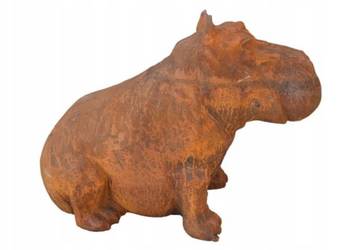 Ogromny Hipopotam - Rustykalna Rzeźba - Ciężka Masywna - Figura