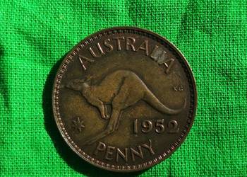 Moneta Kangur 1penny Australia 1952 król JerzyVI