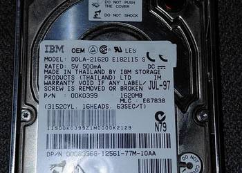 Dysk kolekcjonerski 1625 MB do starego laptopa