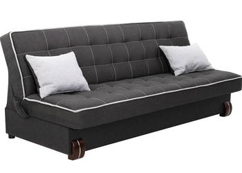 Wersalka Tapicerowana Czarno-Biała bez Boków KLER